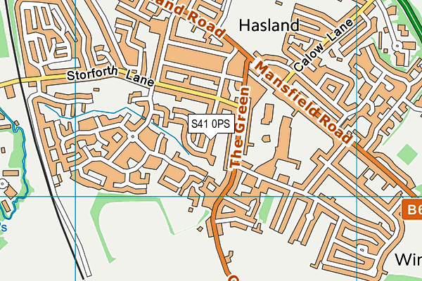 S41 0PS map - OS VectorMap District (Ordnance Survey)