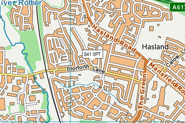 S41 0PT map - OS VectorMap District (Ordnance Survey)