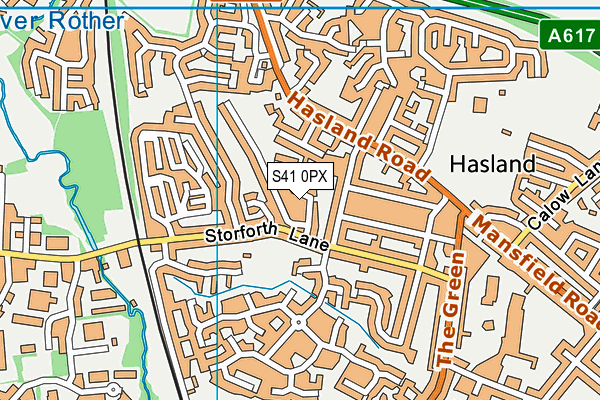 S41 0PX map - OS VectorMap District (Ordnance Survey)