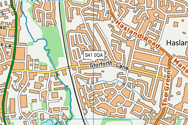 S41 0QA map - OS VectorMap District (Ordnance Survey)