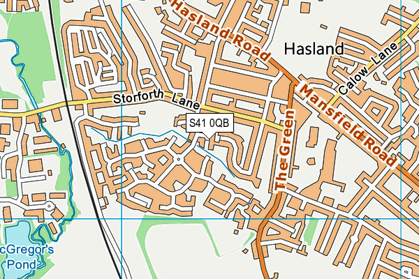 S41 0QB map - OS VectorMap District (Ordnance Survey)