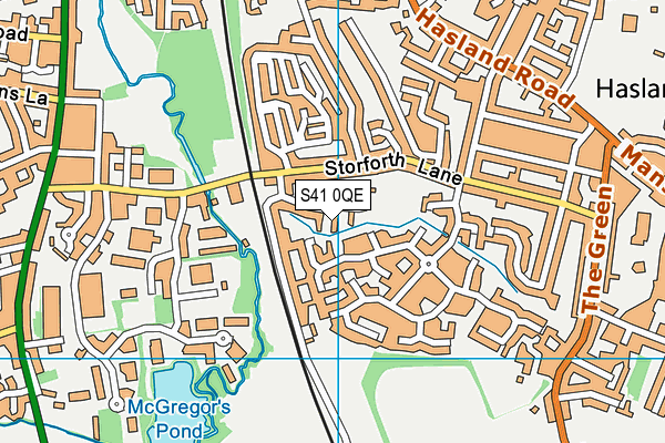 S41 0QE map - OS VectorMap District (Ordnance Survey)