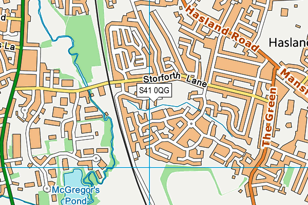 S41 0QG map - OS VectorMap District (Ordnance Survey)