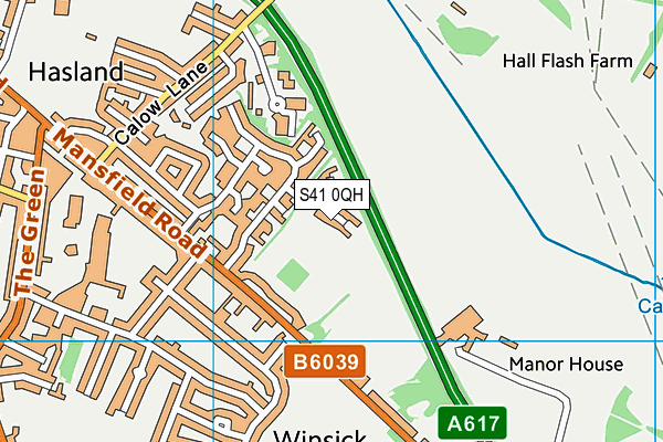 S41 0QH map - OS VectorMap District (Ordnance Survey)