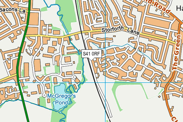 S41 0RF map - OS VectorMap District (Ordnance Survey)