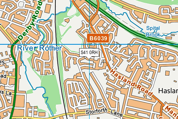 S41 0RH map - OS VectorMap District (Ordnance Survey)