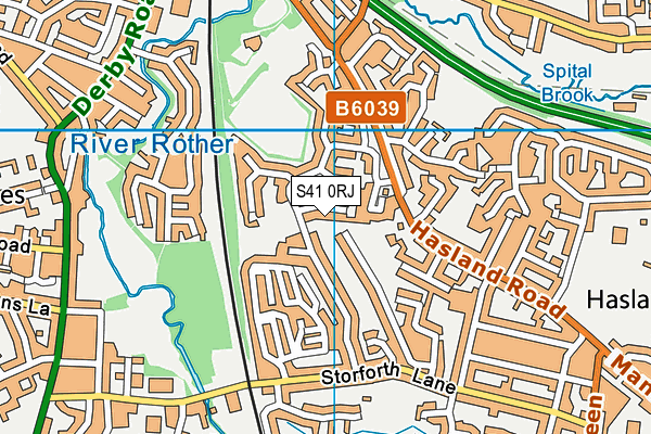 S41 0RJ map - OS VectorMap District (Ordnance Survey)