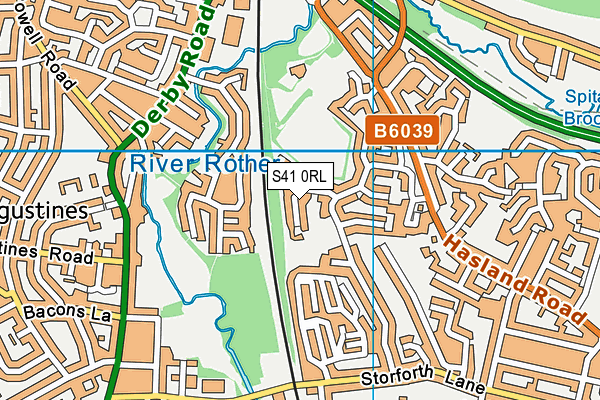S41 0RL map - OS VectorMap District (Ordnance Survey)