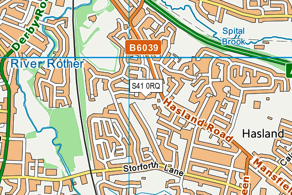S41 0RQ map - OS VectorMap District (Ordnance Survey)