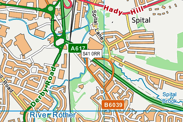 S41 0RR map - OS VectorMap District (Ordnance Survey)