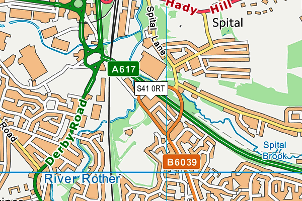 S41 0RT map - OS VectorMap District (Ordnance Survey)