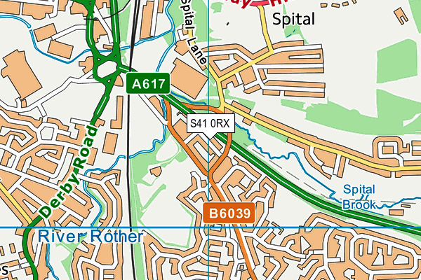 S41 0RX map - OS VectorMap District (Ordnance Survey)
