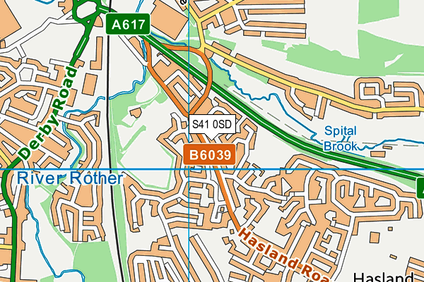 S41 0SD map - OS VectorMap District (Ordnance Survey)