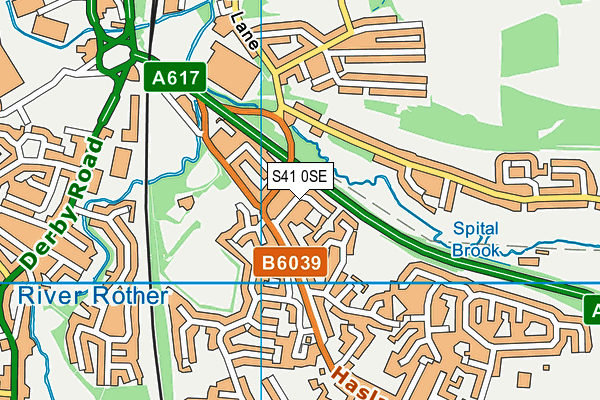 S41 0SE map - OS VectorMap District (Ordnance Survey)