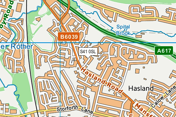 S41 0SL map - OS VectorMap District (Ordnance Survey)