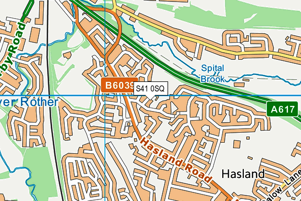 S41 0SQ map - OS VectorMap District (Ordnance Survey)