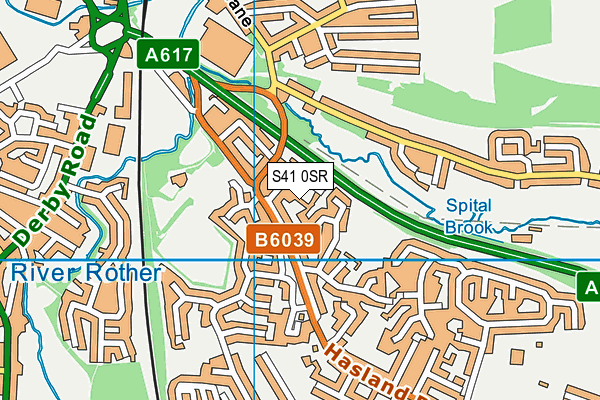 S41 0SR map - OS VectorMap District (Ordnance Survey)