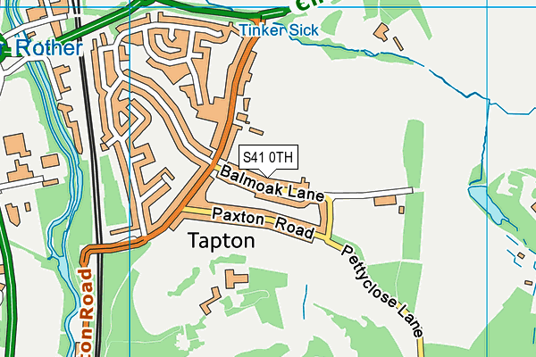 S41 0TH map - OS VectorMap District (Ordnance Survey)