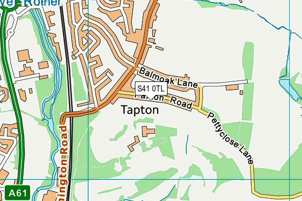 S41 0TL map - OS VectorMap District (Ordnance Survey)