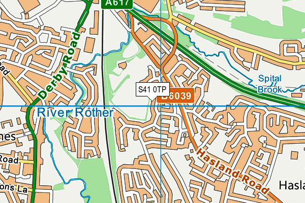S41 0TP map - OS VectorMap District (Ordnance Survey)