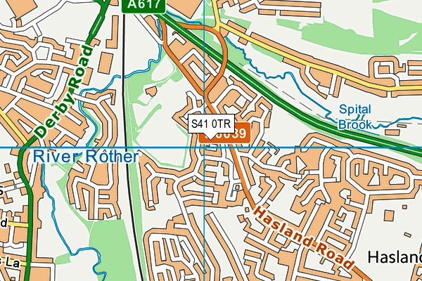 S41 0TR map - OS VectorMap District (Ordnance Survey)