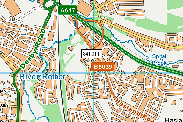 S41 0TT map - OS VectorMap District (Ordnance Survey)