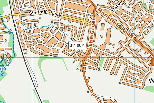 S41 0UY map - OS VectorMap District (Ordnance Survey)