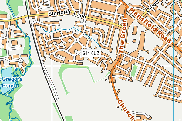 S41 0UZ map - OS VectorMap District (Ordnance Survey)