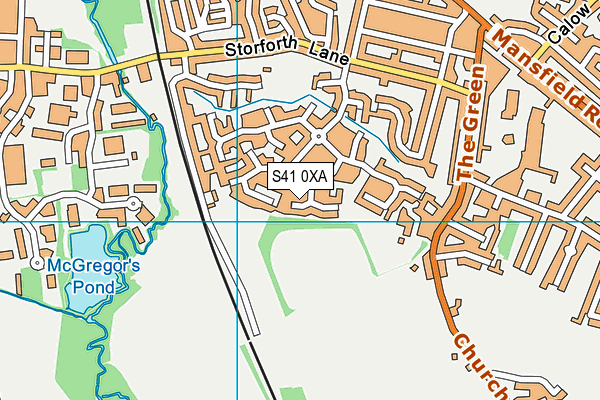S41 0XA map - OS VectorMap District (Ordnance Survey)