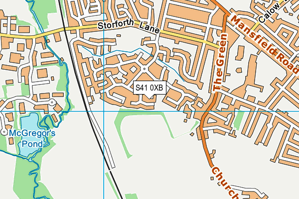 S41 0XB map - OS VectorMap District (Ordnance Survey)