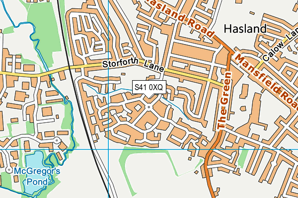 S41 0XQ map - OS VectorMap District (Ordnance Survey)