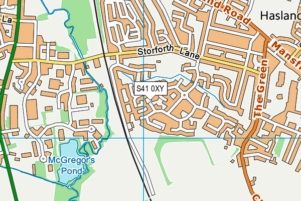 S41 0XY map - OS VectorMap District (Ordnance Survey)