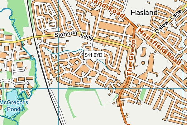 S41 0YD map - OS VectorMap District (Ordnance Survey)