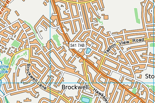 S41 7AB map - OS VectorMap District (Ordnance Survey)