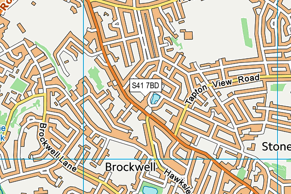 S41 7BD map - OS VectorMap District (Ordnance Survey)