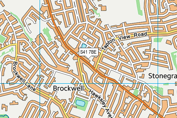 S41 7BE map - OS VectorMap District (Ordnance Survey)