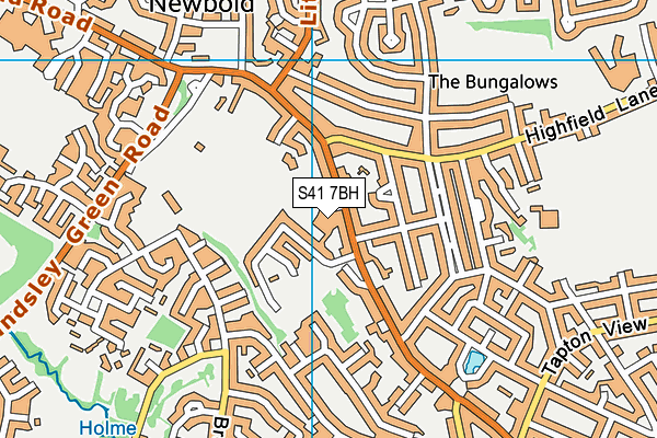 S41 7BH map - OS VectorMap District (Ordnance Survey)