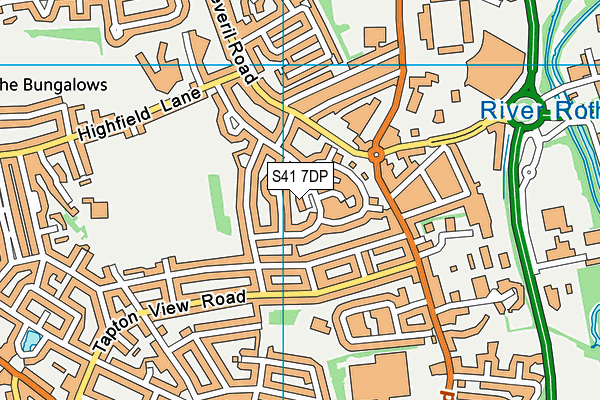 S41 7DP map - OS VectorMap District (Ordnance Survey)