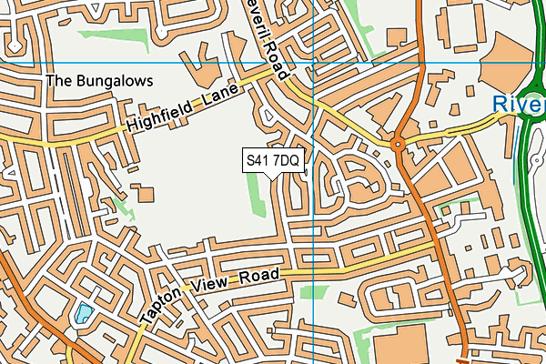 S41 7DQ map - OS VectorMap District (Ordnance Survey)