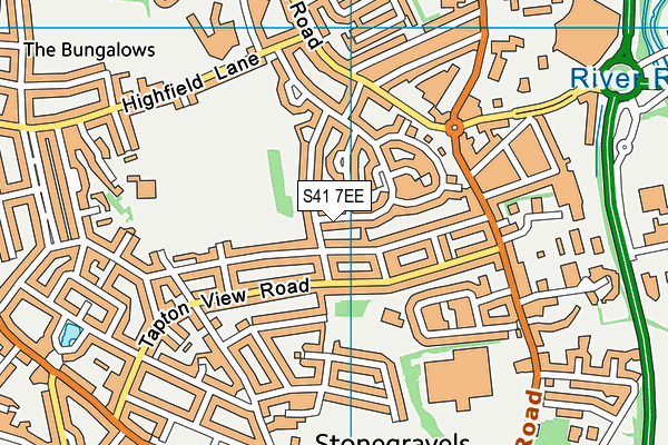 S41 7EE map - OS VectorMap District (Ordnance Survey)