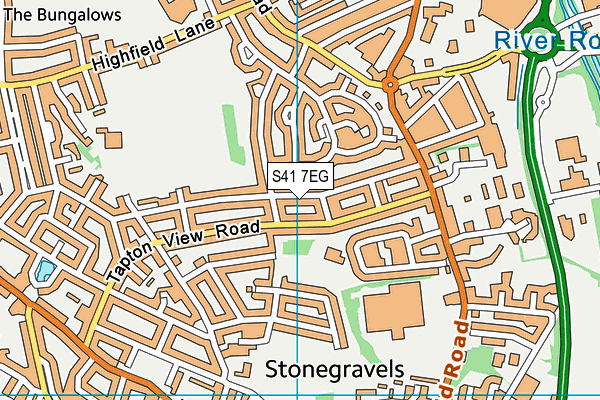 S41 7EG map - OS VectorMap District (Ordnance Survey)