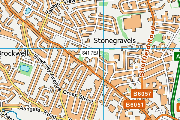 S41 7EJ map - OS VectorMap District (Ordnance Survey)