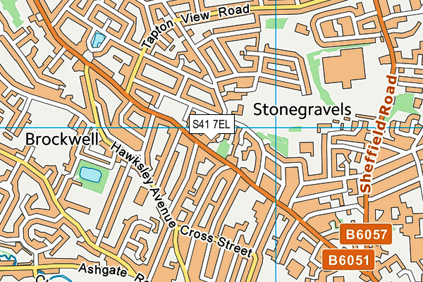 S41 7EL map - OS VectorMap District (Ordnance Survey)
