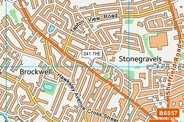 S41 7HE map - OS VectorMap District (Ordnance Survey)