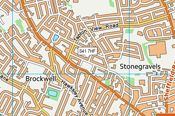 S41 7HF map - OS VectorMap District (Ordnance Survey)