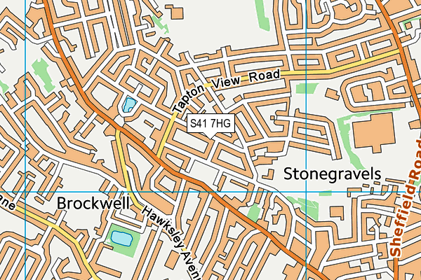 S41 7HG map - OS VectorMap District (Ordnance Survey)