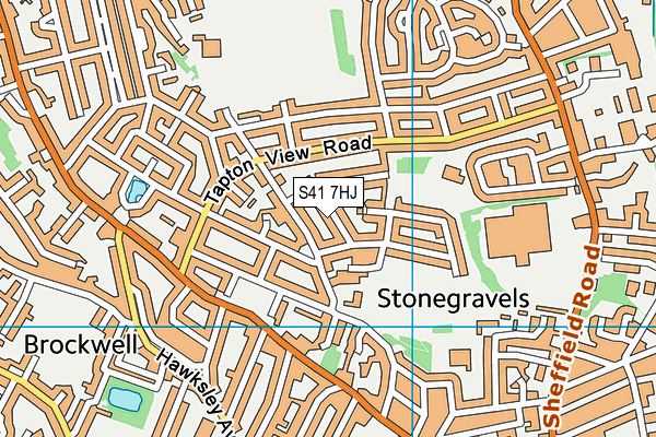 S41 7HJ map - OS VectorMap District (Ordnance Survey)