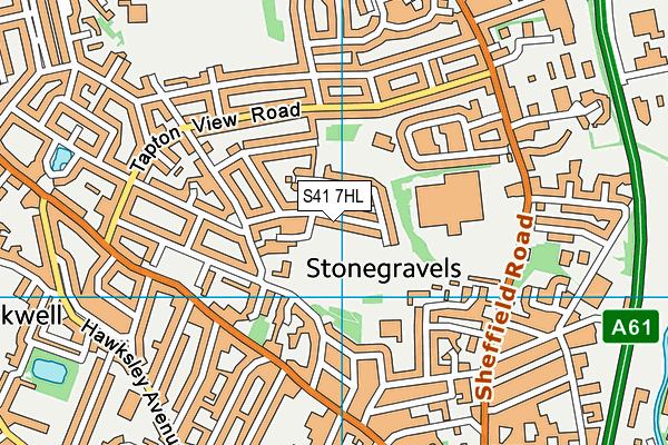 S41 7HL map - OS VectorMap District (Ordnance Survey)