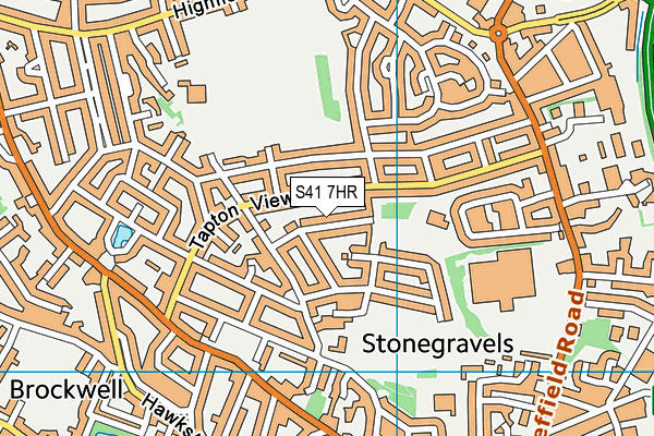 S41 7HR map - OS VectorMap District (Ordnance Survey)