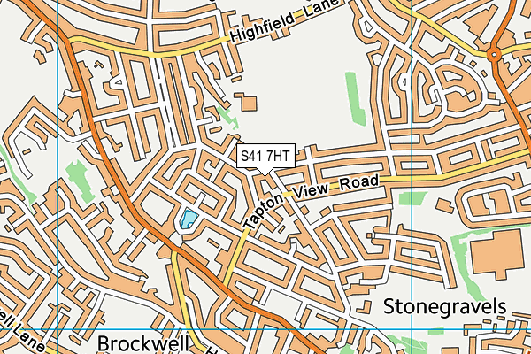 S41 7HT map - OS VectorMap District (Ordnance Survey)